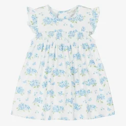 Kissy Kissy Baby Girls Blue Cotton Heavenly Hydrangeas Dress Best