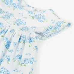 Kissy Kissy Baby Girls Blue Cotton Heavenly Hydrangeas Dress Best