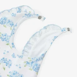 Kissy Kissy Baby Girls Blue Cotton Heavenly Hydrangeas Bib