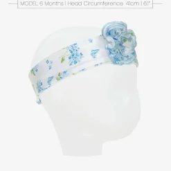 Kissy Kissy Baby Girls Blue Cotton Heavenly Hydrangeas Bib Outlet