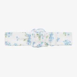 Kissy Kissy Baby Girls Blue Cotton Heavenly Hydrangeas Bib Outlet