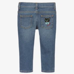 Gucci Baby Girls Blue Denim Jeans Discount