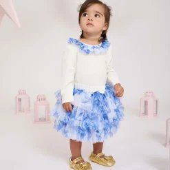 Angels Face Baby Girls Blue Floral Tulle Skirt BlueFlowerSnowdrop Online
