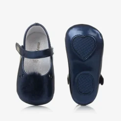 Mayoral Newborn Baby Girls Blue Pom-Pom Pre-Walker Shoes Sale