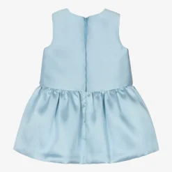 Hucklebones London Baby Girls Blue Satin Bow Dress Online