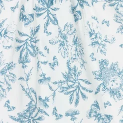 Tartine et Chocolat Baby Girls Blue Toile Du Jouy Cotton Dress Outlet