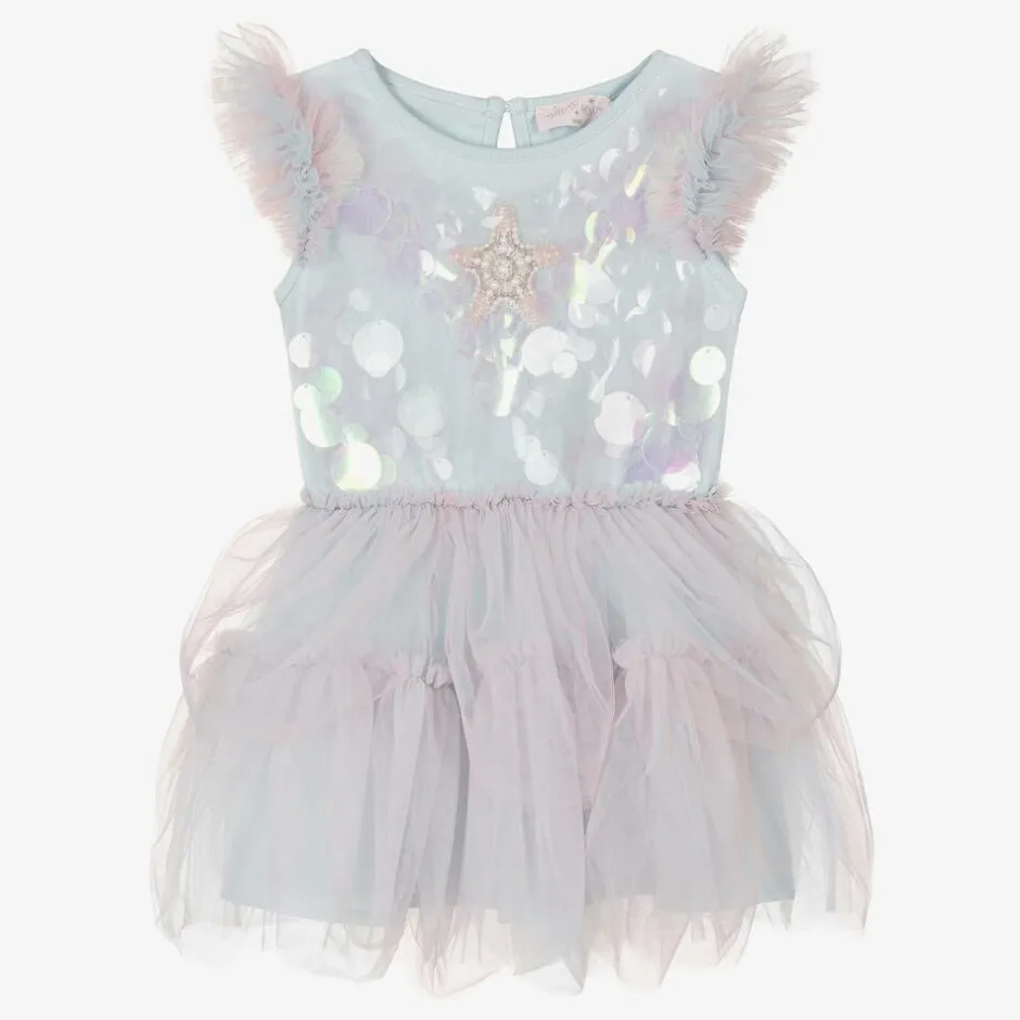 Tutu du Monde Baby Girls Blue Tulle Mermaid Costume