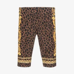 Versace Baby Girls Brown Wild Barocco Leggings Hot