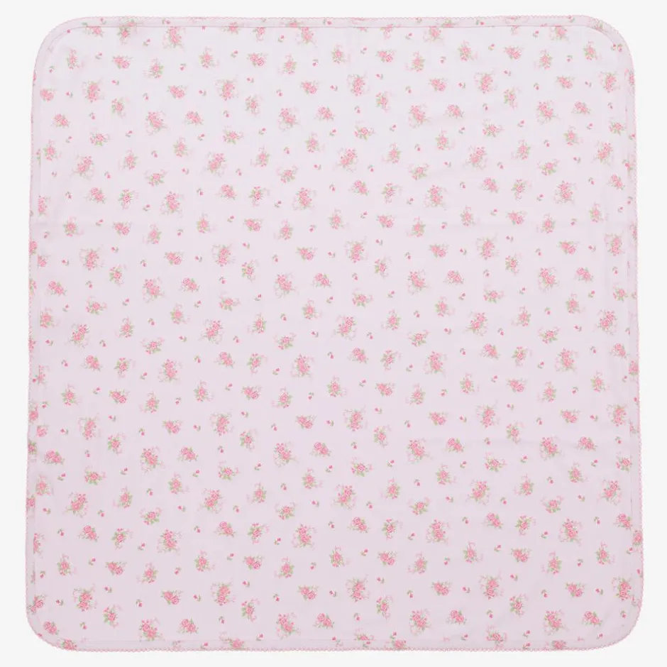 Kissy Kissy Baby Girls Cotton Pink Rose Scrolls Blanket (73cm) Discount