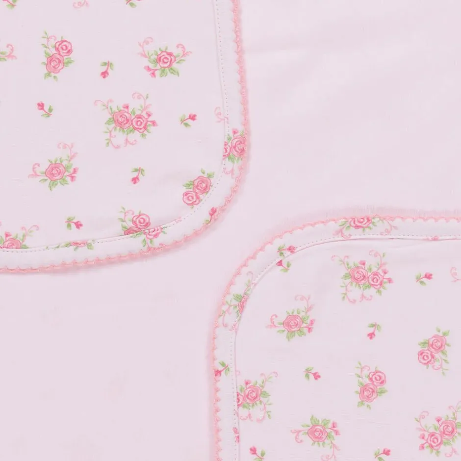 Kissy Kissy Baby Girls Cotton Pink Rose Scrolls Blanket (73cm) Discount