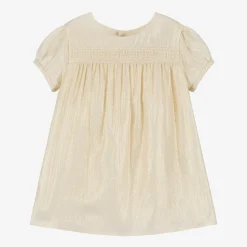 Versace Baby Girls Gold Greca Crêpe Dress Best