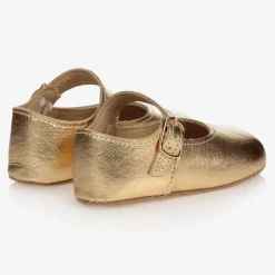 Early Days Baby Girls Gold Leather Pre-Walker Shoes Discount