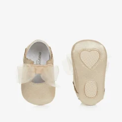 Mayoral Newborn Baby Girls Gold Pre-Walker Shoes Discount