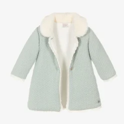 Paz Rodríguez Baby Girls Green Knitted Coat Online