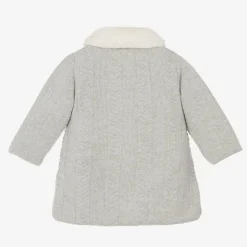 Paz Rodríguez Baby Girls Grey Knitted Coat