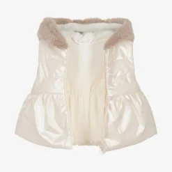 Mayoral Newborn Baby Girls Ivory & Brown Leggings Set Online