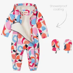 Joyday Baby Girls Ivory & Pink Puffer Snowsuit Best
