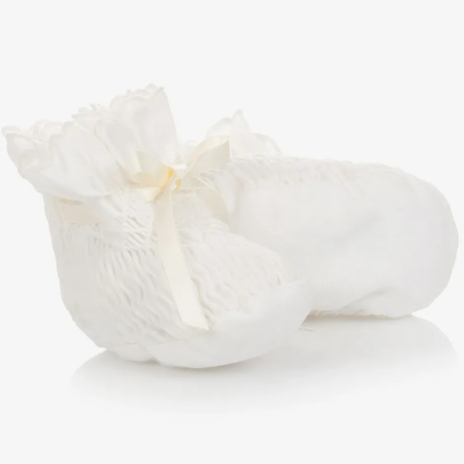 Sarah Louise Baby Girls Ivory Booties