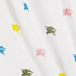 Burberry Baby Girls Ivory Cotton EKD Logo Dress Best