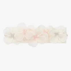 Sofija Baby Girls Ivory Cotton Headband Outlet
