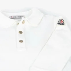 Moncler Enfant Baby Girls Ivory Cotton Piqué Dress Online