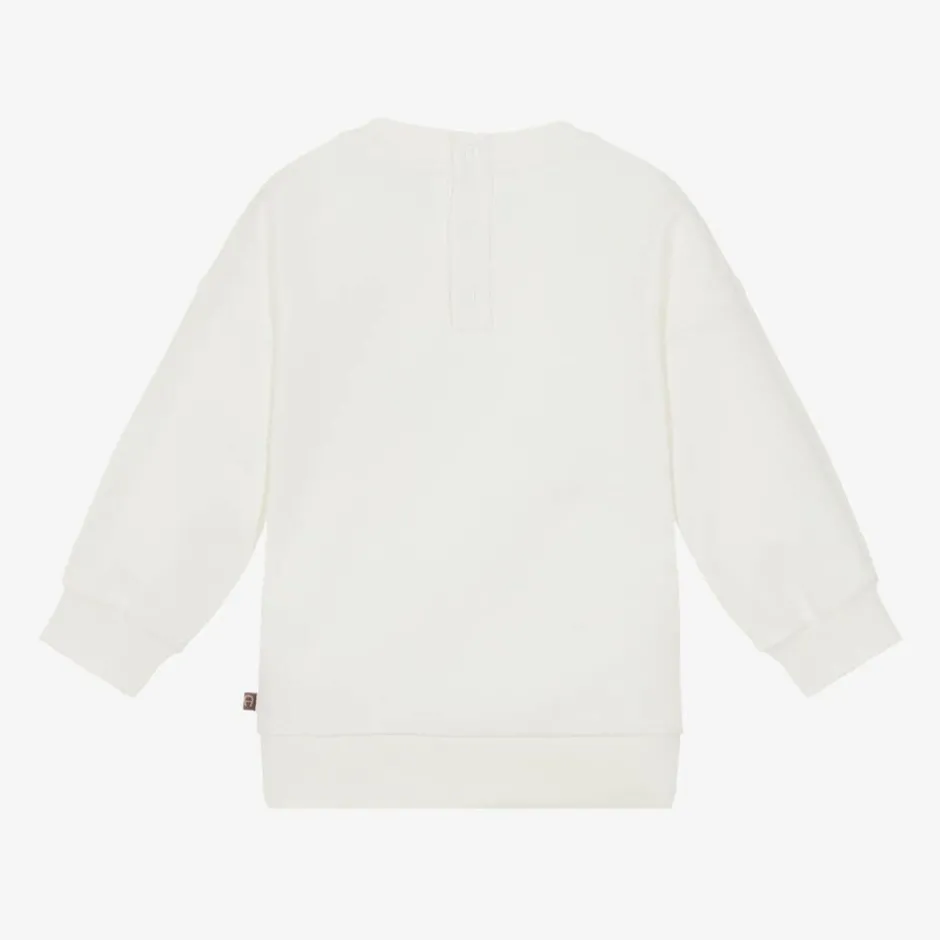 AIGNER Baby Girls Ivory Cotton Sweatshirt Clearance