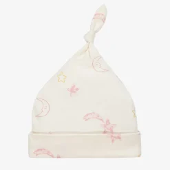 Kissy Love Baby Girls Ivory Cotton Starry Sky Hat Clearance