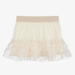 AIGNER Baby Girls Ivory Embroidered Tulle Skirt Sale