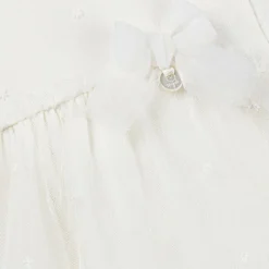 Mayoral Newborn Baby Girls Ivory Embroidered Tulle Dress