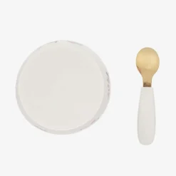Elodie Baby Girls Ivory Floral Feeding Bowl & Spoon Set Best
