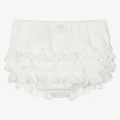 Sarah Louise Baby Girls Ivory Frilly Pants