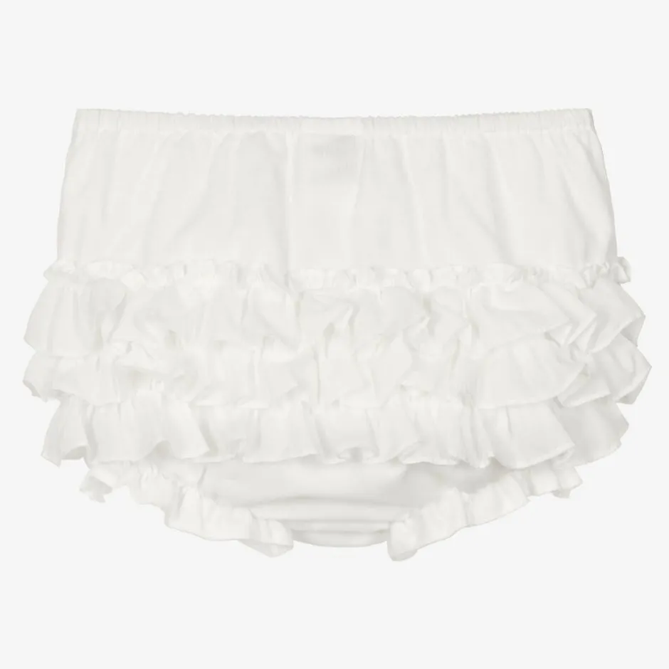 Sarah Louise Baby Girls Ivory Frilly Pants