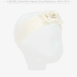 Mayoral Newborn Baby Girls Ivory Knitted Flower Headband Best