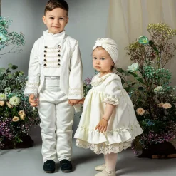 Andreeatex Baby Girls Ivory Lace Dress Set New