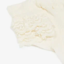 Carlomagno Baby Girls Ivory Lace Frill Tights Online