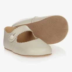 Early Days Baby Girls Ivory Leather Pre-Walker Shoes