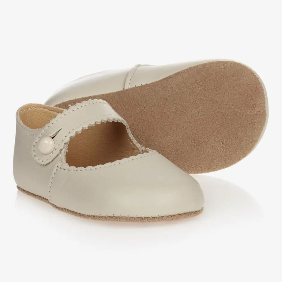 Early Days Baby Girls Ivory Leather Pre-Walker Shoes