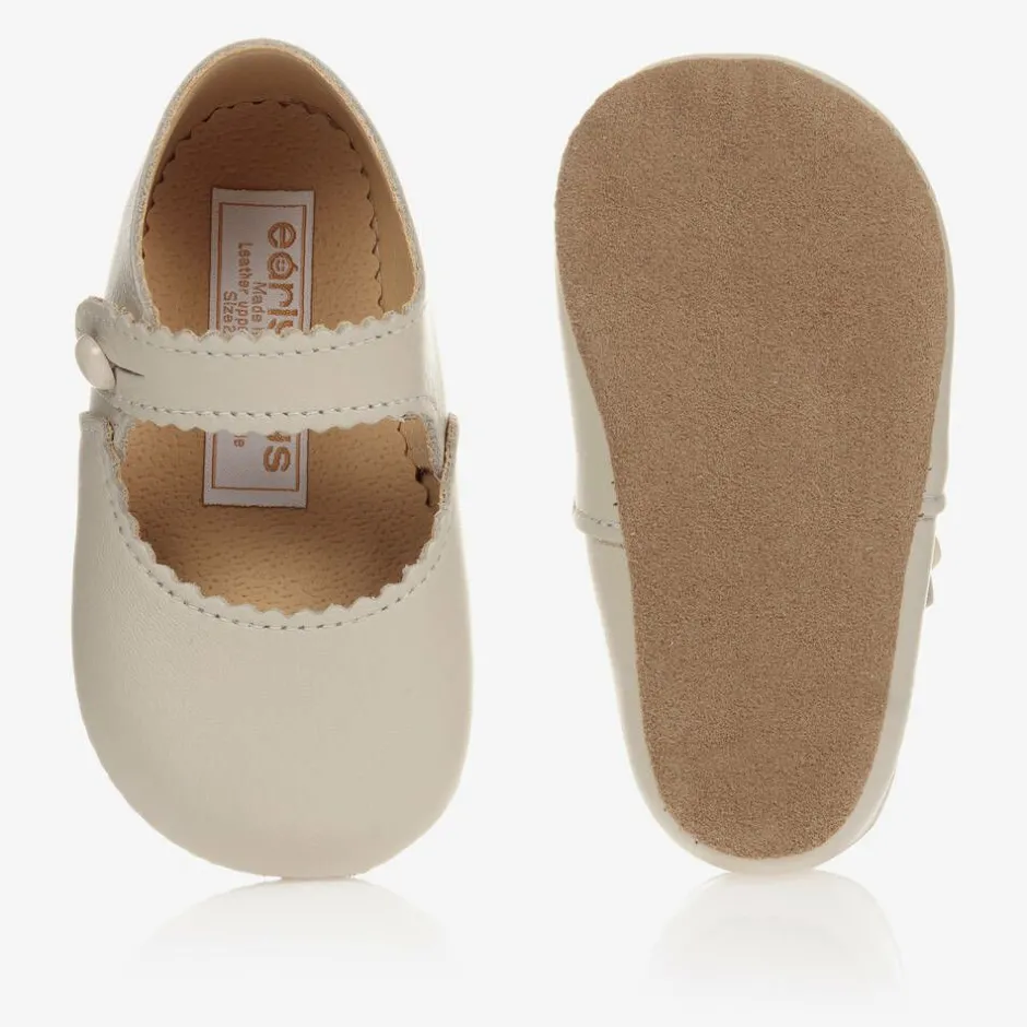 Early Days Baby Girls Ivory Leather Pre-Walker Shoes