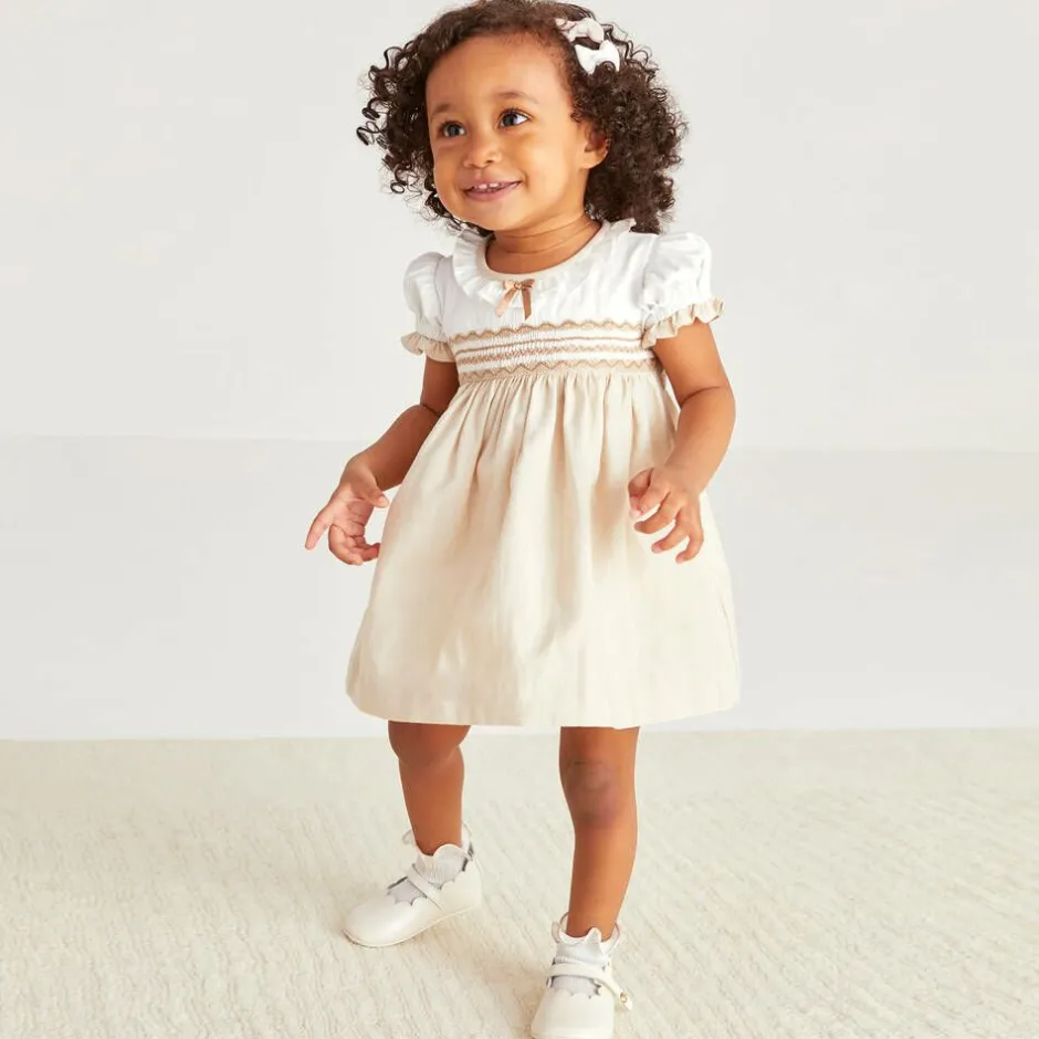 Beatrice amp; George Baby Girls Ivory Leather Pre-Walker Shoes Online