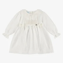 ArtesanÃa Granlei Baby Girls Ivory Organza & Lace Dress Best