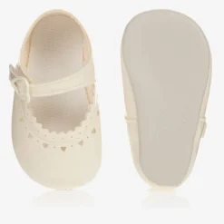Early Days Baby Girls Ivory Patent Pre-Walker Shoes New
