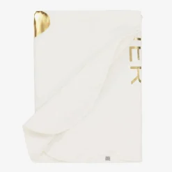 AIGNER Baby Girls Ivory Pima Cotton Blanket (88cm) Outlet