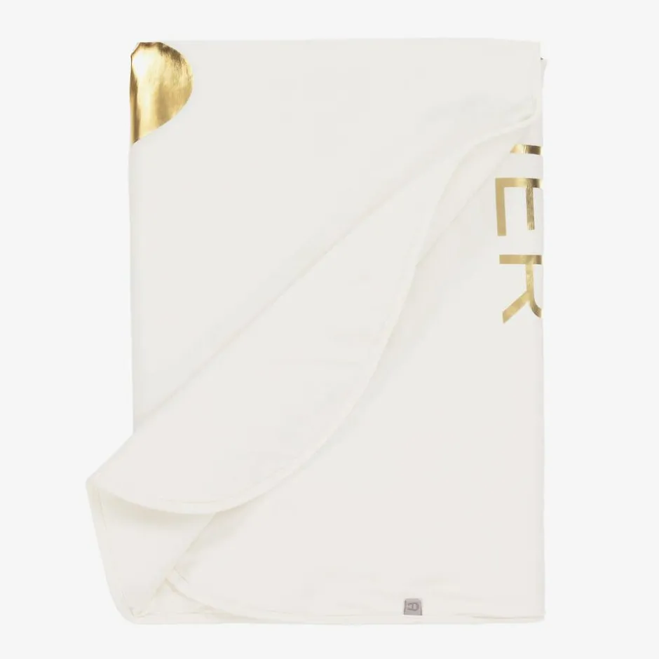 AIGNER Baby Girls Ivory Pima Cotton Blanket (88cm) Outlet