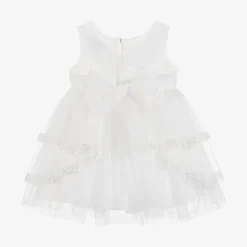 Sevva Baby Girls Ivory Pleated Tulle Dress