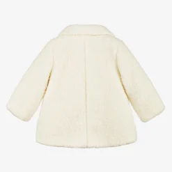 Guess Baby Girls Ivory Sherpa Fleece Coat Hot
