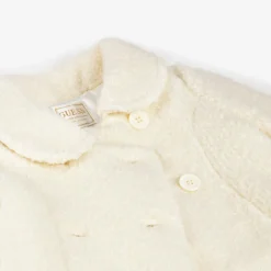Guess Baby Girls Ivory Sherpa Fleece Coat Hot