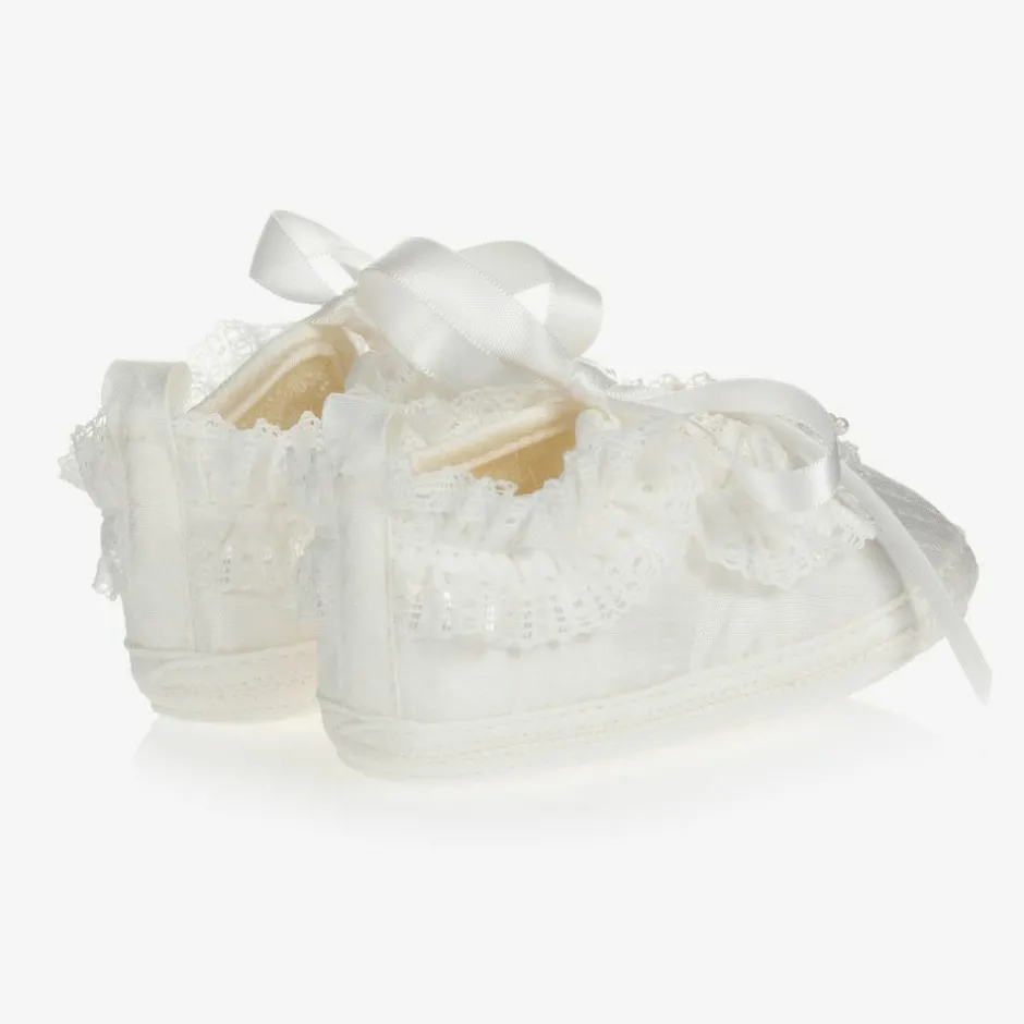Early Days Baby Girls Ivory Silk Shoes Hot