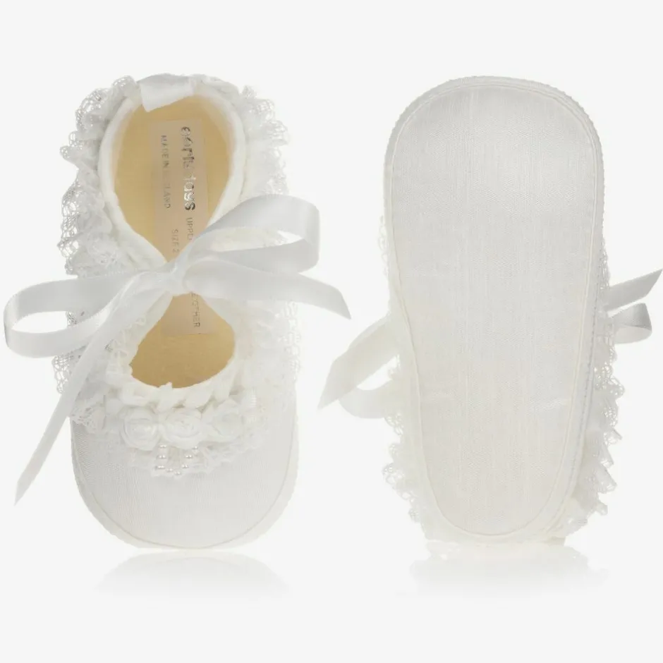 Early Days Baby Girls Ivory Silk Shoes Hot