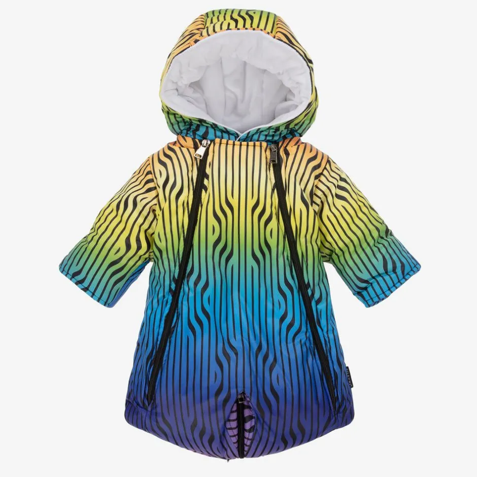 Pilguni Baby Girls Multicoloured Stripe 2-in-1 Snowsuit Discount