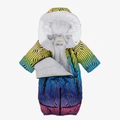 Pilguni Baby Girls Multicoloured Stripe 2-in-1 Snowsuit Discount